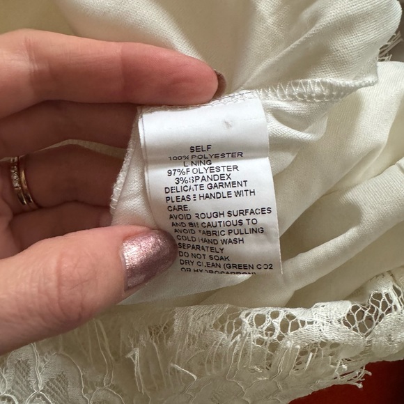 White Peek-a-boo Lace Shift Dress - Picture 4 of 4